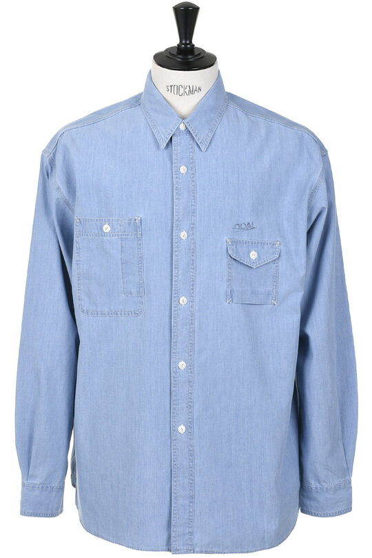 Regular Collar Chambray Shirt - Light Indigo