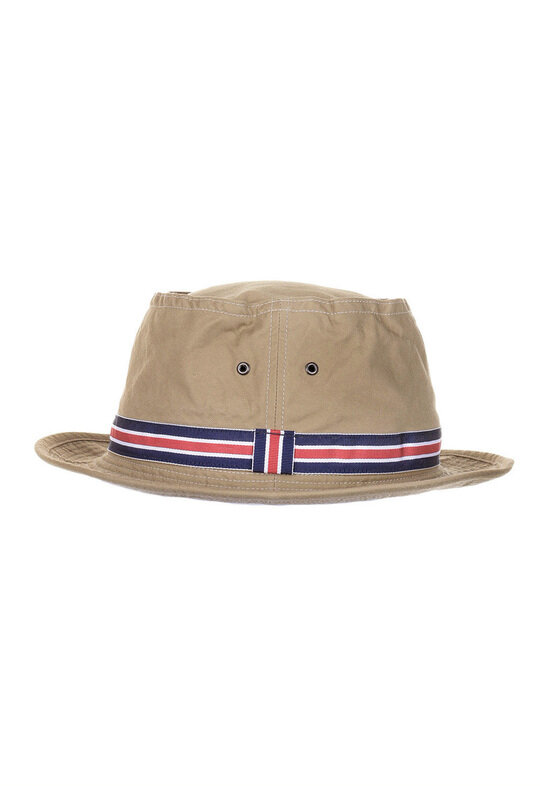 Loose Light Chino Pork-Pie Hat - Beige