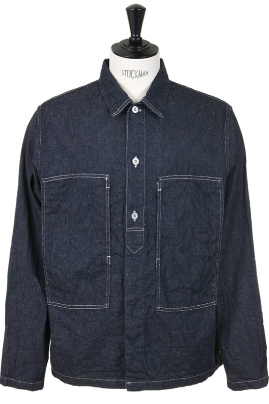 Military Shirt Jacket CotLinen 47-706E - Indigo