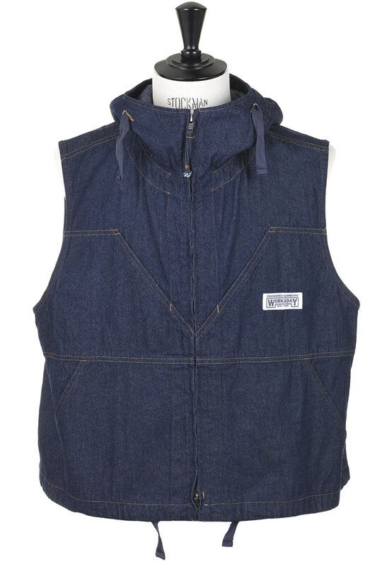 Hooded Vest 8oz Denim - Indigo