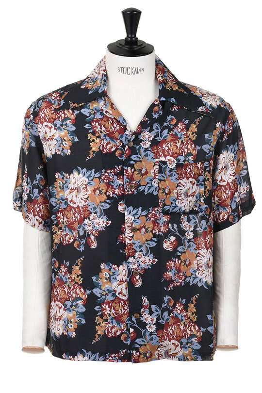Silk Rayon Wrangler Shirt AMATERASE - Black