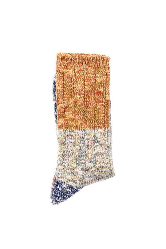 60 Yarns 2 Tone Heel Socks - Blue