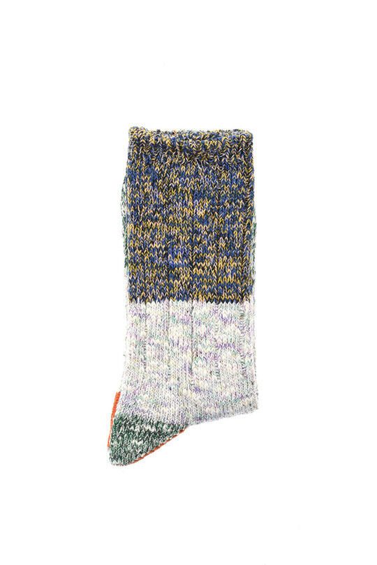 60 Yarns 2 Tone Heel Socks - Green