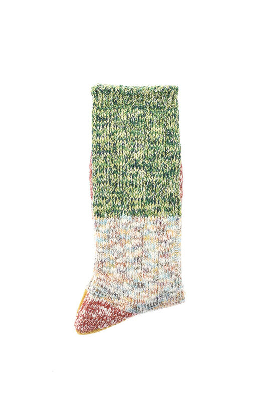 60 Yarns 2 Tone Heel Socks - Red