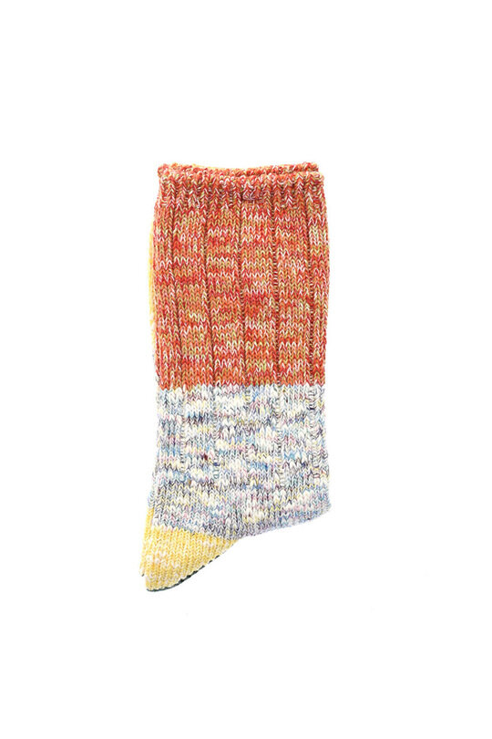 60 Yarns 2 Tone Heel Socks - Yellow