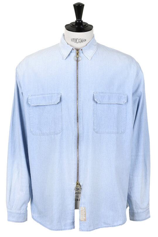 Chambray Drizzler Work Shirt - Sax Blue