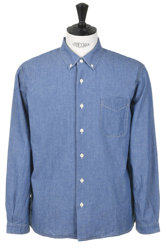 SV-SH- 030 Chambray L/S BD Shirt - Blue