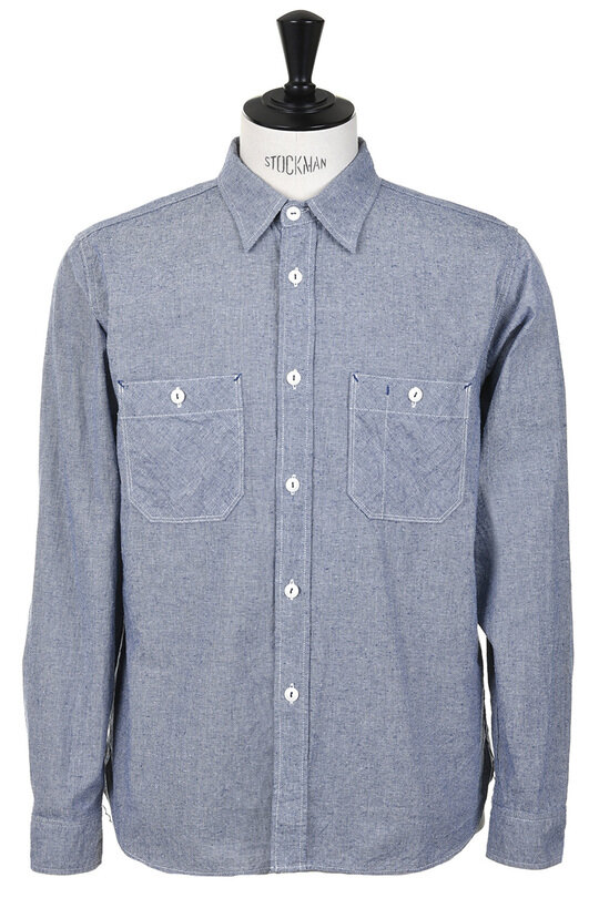 SV-SH-031 Mini Check Work Shirt - Indigo