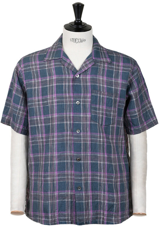 SV-SH-033 Linen Open Collared Shirt - Green