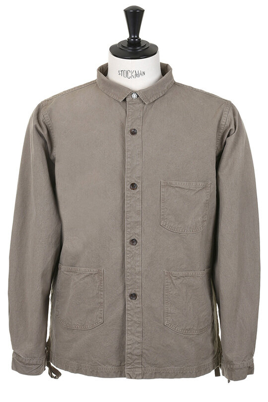 SV-SH-009-79A 8oz Canvas Wing Collar Shirt Jacket - Coffee