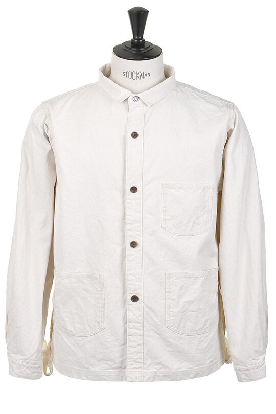 SV-SH-009-79A 8oz Canvas Wing Collar Shirt Jacket - Natural