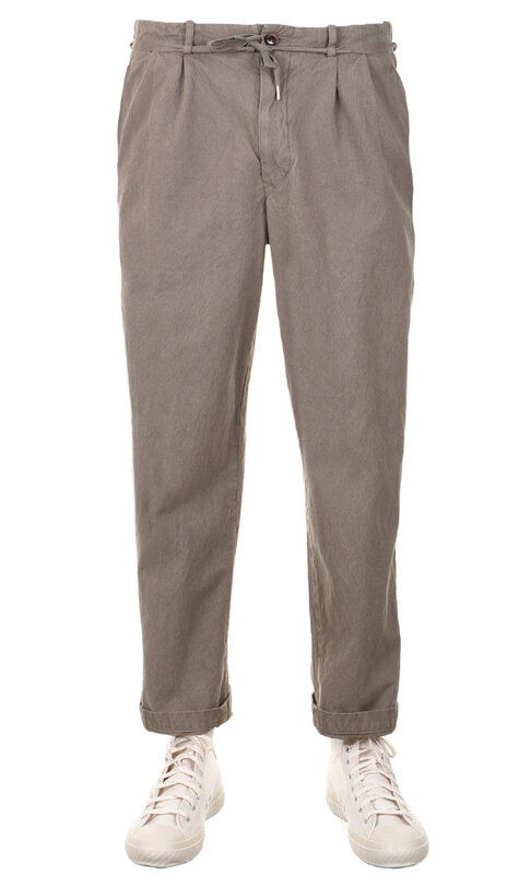 SV-PT-001-11 Canvas Tapered 2 Tuck Pants - Coffee
