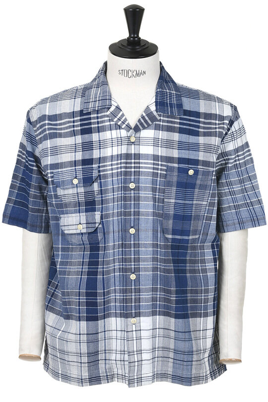 Mercantile Short Sleeve Vacation Indigo Madras Check - Navy