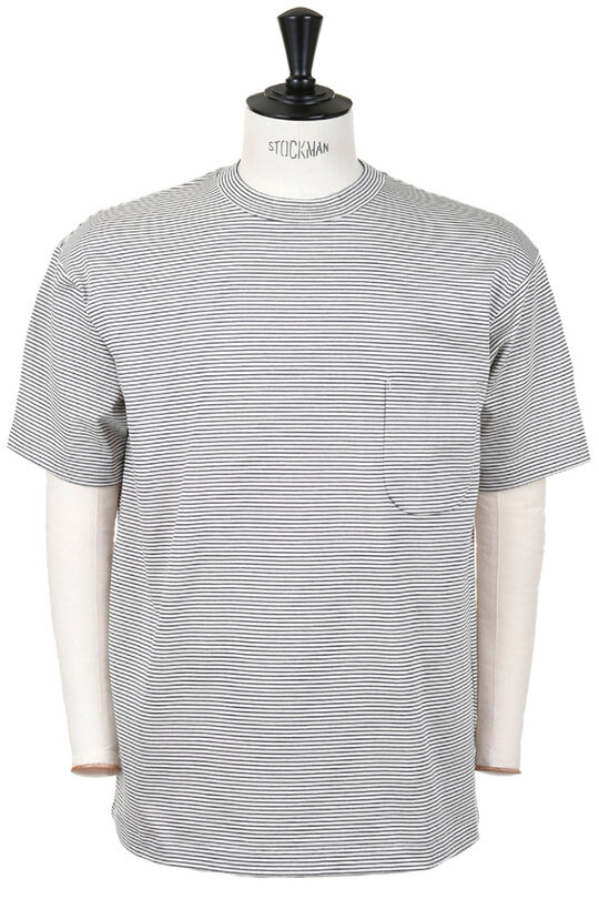 Border Stripe T-shirt - Ecru/Marine