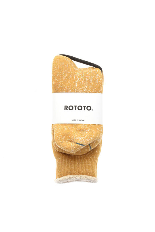 R1001 Double Face Crew Socks - Yellow