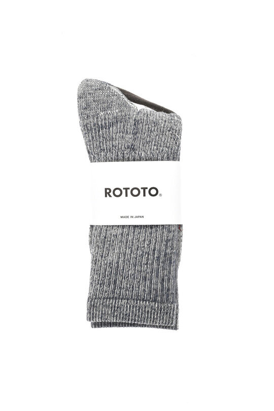 R1508 Double Face Mini Crew Organic Cotton Socks - Navy