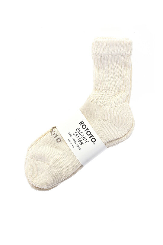 R1522 Organic Daily 3 Pac Mini Crew Socks - Ivory