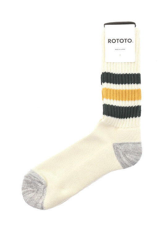 R1255 Old School Crew - Dk Green/Yellow
