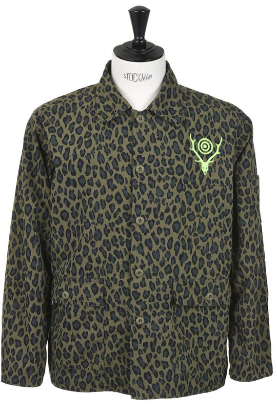 Ranger Shirt Leopard CN Poplin - Olive