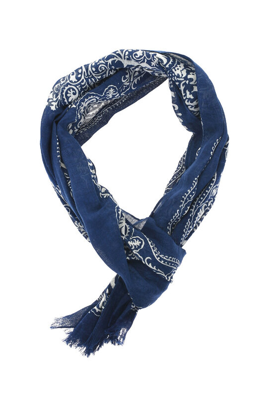 Cotton Gauze Stole - Navy