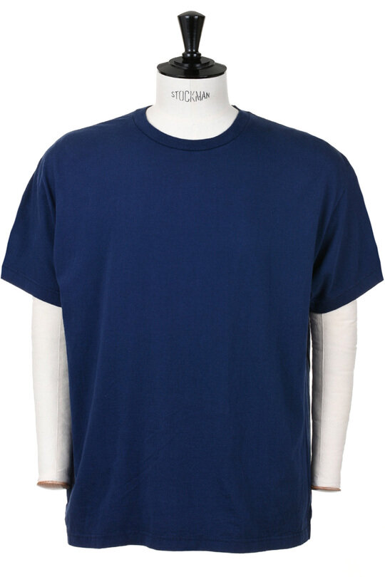 Side Slit Tee Super Comfy Jersey - Navy