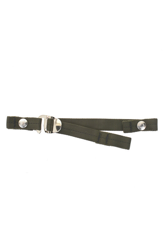 Sternum Strap With Silver Hook - Moss