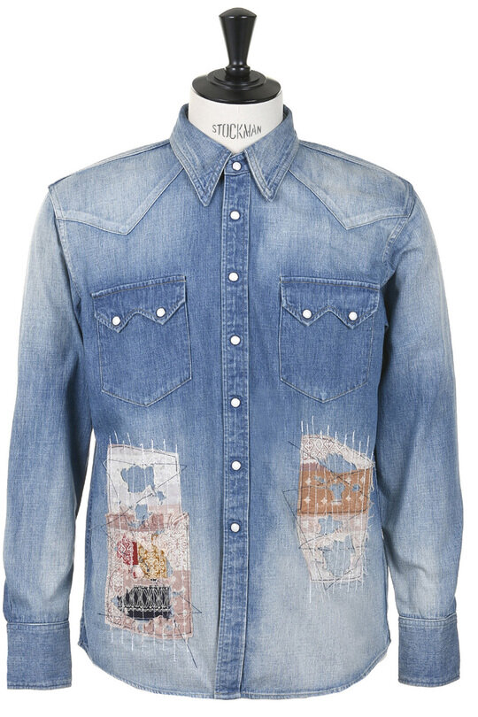 #5031 Western Shirt Used Wash - Indigo