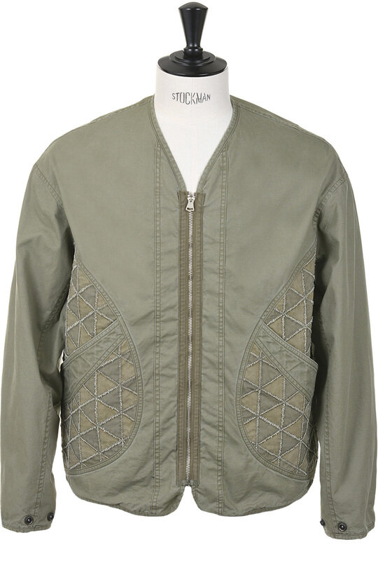 #4050 Tsugihagi Haori Jacket - Olive