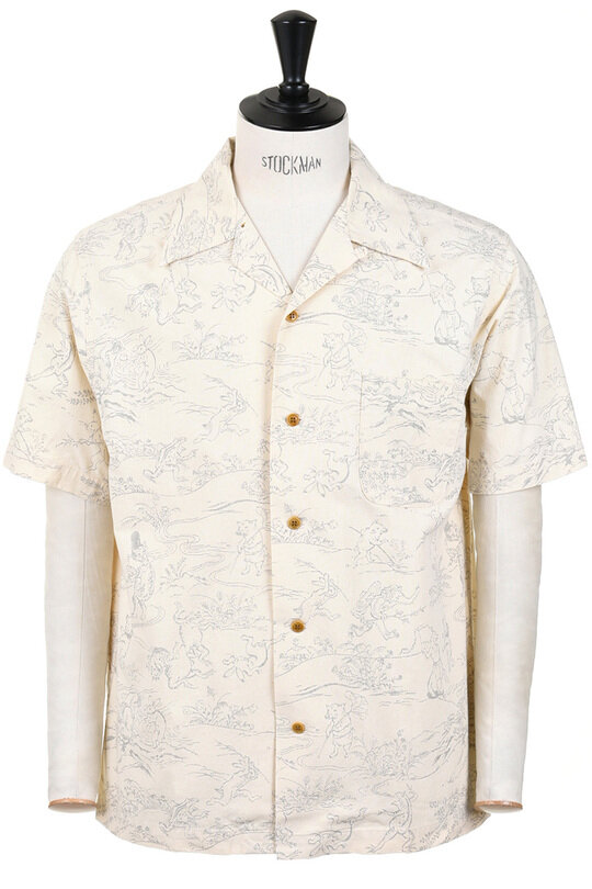 #5736 Manga Open Collar Shirt - Ivory
