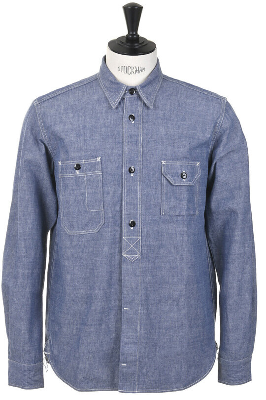 #5333A Chambray Work Shirt - Blue