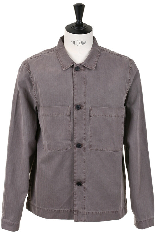 Chore Shirt Herringbone Twill Pigment Dyed - Chocolate Plum