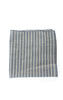 Cotton Flax Stripe Pocket Square - Blue Thumbnail