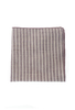 Cotton Flax Stripe Pocket Square - Cardinal Thumbnail