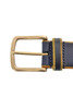 Burnished Leather Belt A/3227 - Navy Thumbnail
