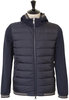 Hooded Quilted Sweater - Navy Thumbnail