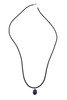 Gemstone Leather Necklace - Lapis Lazui Thumbnail