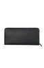Large Leather Zip Wallet - Black Thumbnail