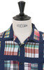 Patchwork Vacation Shirt - Navy Madras Thumbnail