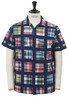 Patchwork Vacation Shirt - Navy Madras Thumbnail