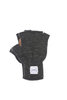 Ragg Wool Fingerless Glove Deerskin Palm - Black Melange Thumbnail