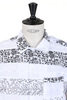 Camp Shirt Cotton Fringed Patchwork Floral - White Thumbnail