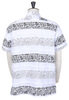 Camp Shirt Cotton Fringed Patchwork Floral - White Thumbnail