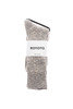 R1251 Low Gauge Slub Crew Socks - M Grey Thumbnail