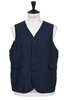 Royal Traveller Vest Crinkle Linen/Cotton - Navy Thumbnail