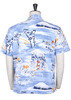 Tall Pocket Camp Shirt Japanese Print - Sky Blue Thumbnail