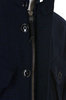 Military Half Coat Type B Wool Flannel Houndstooth - Navy Thumbnail