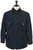 Military Half Coat Type B Wool Flannel Houndstooth - Navy Thumbnail