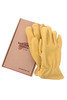 Gold Buckskin Leather Lined Gloves - 95237 Thumbnail