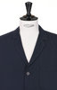Three Button Jacket Italian Herringbone - Navy Thumbnail