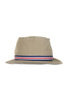 Loose Light Chino Pork Pie Hat - Beige Thumbnail